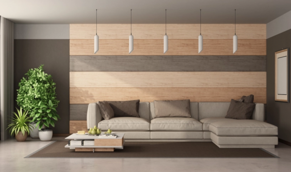 Papan dinding dengan nuansa warna metalik